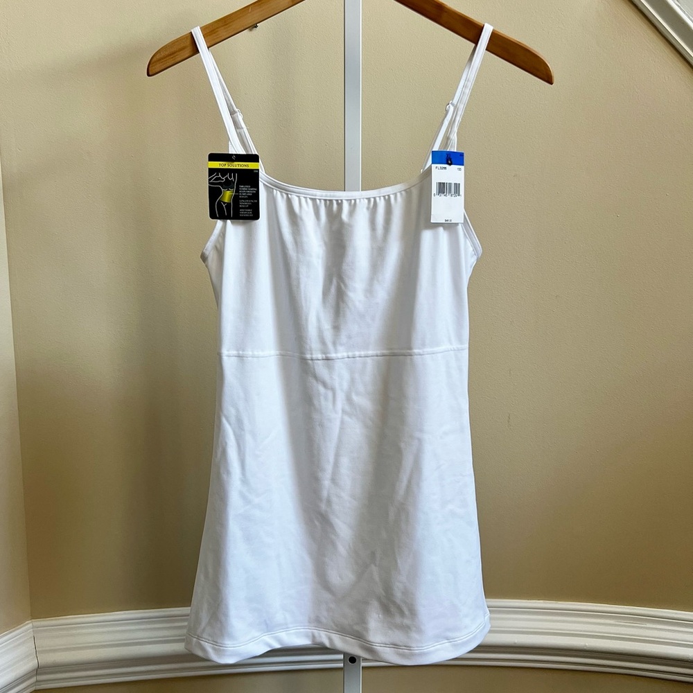 Maidenform White Firm Control Long Length Tank Size XL